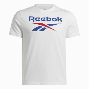 Camiseta de Manga Corta Hombre Reebok Identity Big Stacked Logo Blanco - Imagen 1 de 7