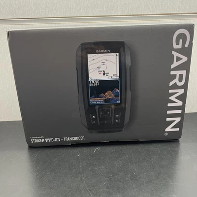 Garmin STRIKER Vivid 4cv Marine Fishfinder with GT20-TM Transducer 010-02550-00 - Image 1 of 4