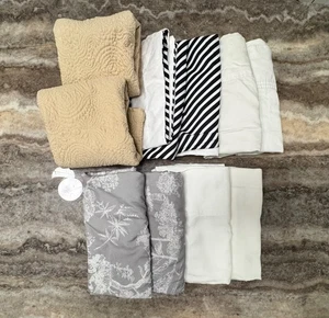 Gebrauchte Menge 10 Standard & King Size Kissenbezüge, schwarz/grau/weiß/beige - Bild 1 von 3