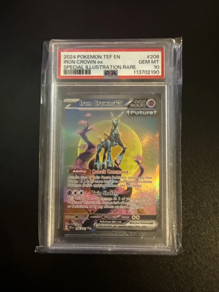 Iron Crown EX 206/162SV05: Temporal Forces Holo Special Illustration Rare PSA10 - Image 1 of 2