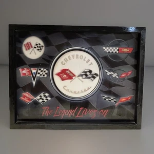 Chevy Corvette “The Legend Lives On” Holograph Sign 15x13 Man Cave*FREE SHIPPING - Picture 1 of 5