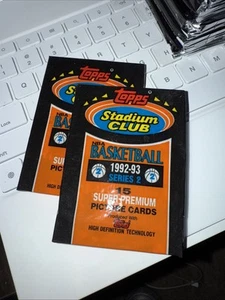 2-pack lot - 1992 Topps Stadium Club Basketball Series 2, Shaq RC, Beam Team - Picture 1 of 1