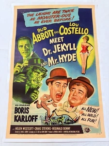 1953 Abbott & Costello treffen Dr. Jekyll & Mr Hyde Original 27x41 Filmplakat - Bild 1 von 9