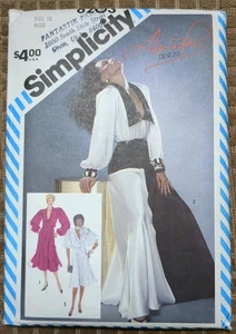 Simplicity 6203 Dress Bias Diana Ross Misses Sz 12 VTG 1983 UNCUT - Picture 1 of 4