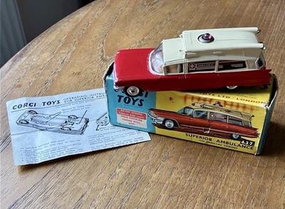 Vintage Corgi 437 Superior Ambulance Cadillac Chassis Toy with Original Box - Image 1 of 4