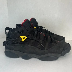 Zapatos de baloncesto Nike Air Jordan 6 anillos negros rojos azufre para hombre talla 13 - Imagen 1 de 11