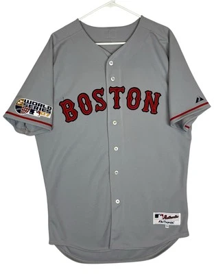 Jonathan Papelbon 2007 World Series Patch Red Sox Jersey Majestic Authentic 44 L - Image 1 of 4