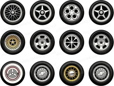 Autoreifen Felgen Muffinaufleger Party Deko Muffin Geburtstag essbar Tortenbild - Bild 1 von 4