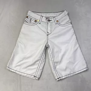 True Religion Swim Trunks Men's Size 30 White Board Shorts Swimwear Pockets - Picture 1 of 8