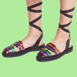 PIKOLINOS Sandales plates CADAMUNT W3K noires & multicolores Taille 39 - Imagen 1 de 15