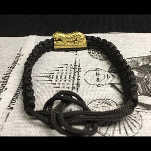 Kakrut Tiger LP Pern Bracelet Amulet Rope Cord Thai Charm Strength Powerful - Picture 1 of 8