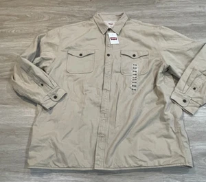 Levis Trucker Jacket Mens 3XL Cedar Colour - Khaki BNWT New Jacket Fur Lined - Picture 1 of 4