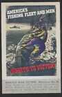 Flotte de pêche américaine et hommes... atouts pour la victoire, timbre affiche Seconde Guerre mondiale 