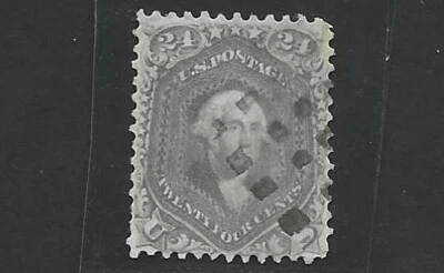 EE. UU. 1862 GEORGE WASHINGTON 24 C. GRIS SCOTT 78B LUZ CANCELAR PERFECTOS Foto 1 de 2