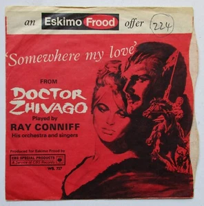 Conniff / Faith - 7" - Somewhere My Love / Camelot - CBS - WB 727 - P/S - VG+/VG - Picture 1 of 3