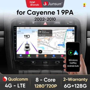 Radio de coche 8 núcleos 6+128 GB Android 13 GPS CarPlay para Porsche Cayenne 9PA 2002-2010 - Imagen 1 de 13