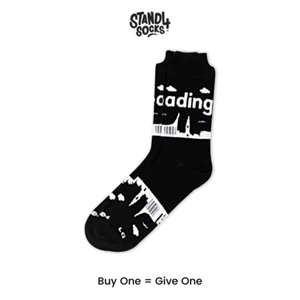 Reading City Skyline Socks - Black White Cotton | Calf Sock | Unisex - Picture 1 of 4