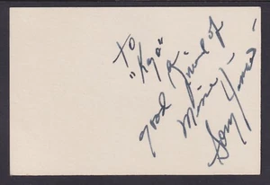 Sonny James, Country Music Hall of Fame Singer & Songwriter, autograph on card - Picture 1 of 1