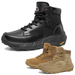 Botas militares para hombre Botas tácticas 6 pulgadas Senderismo Aire libre Cuero Botas de combate - Imagen 1 de 12