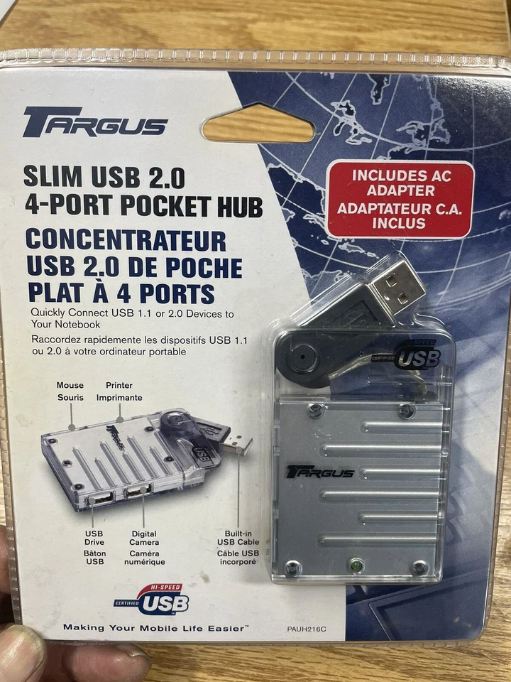 TARGUS SLIM USB 2.0 4-port Pocket Hub. New - Image 1 of 2