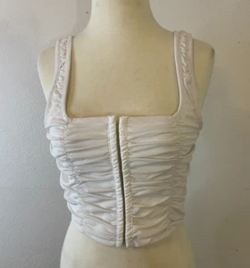 Forever 21 Size L White Corset Top - Picture 1 of 9