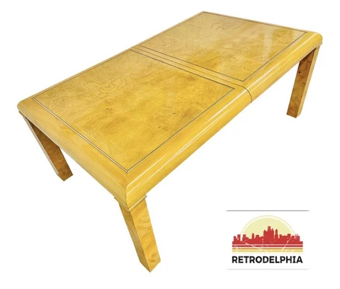 Vintage American of Martinsville Burled Wood Dining Table Cover