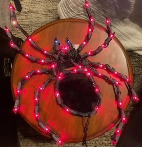 Araña Colgante Halloween Interior Exterior Iluminar Ventana Pared Decoración Probada - Imagen 1 de 6