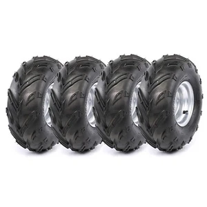 4pc 7" Wheels 16x8-7 Wheel Tire 4 Lug Rim 110mm Space ATV Quad Go kart 110cc 125 - Picture 1 of 7