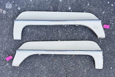 1966 Chrysler 300 Fender Skirts PAIR w/ Trim Mouldings & Mounting Hardware 66 - Image 1 of 4