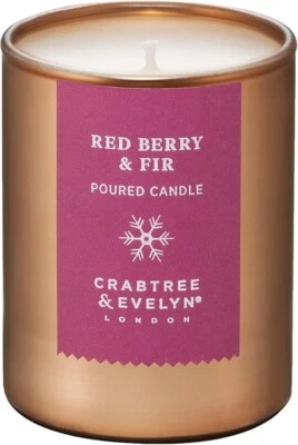 VELA VERTIDA CANGREJO & EVELYN BAYA ROJA Y ABETO PEQUEÑA 2,36 oz NUEVA EN CAJA Foto 1 de 2