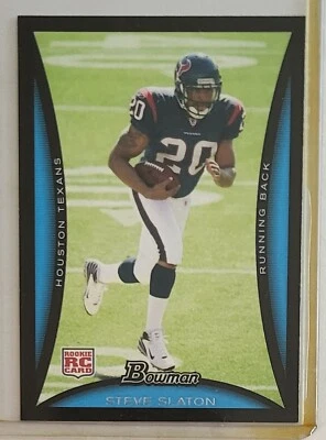2008 Bowman Rookie #189 Steve Slaton Houston Texans Football Card  - Image 1 of 2