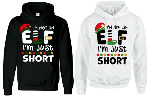 UNDERCOVER FELPA CON CAPPUCCIO I'M NOT AN ELF I'M JUST SHORT NOVITÀ SECRET BABBO NATALE