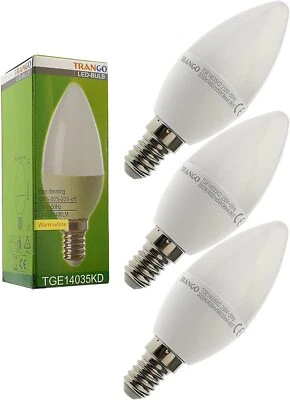 3er Set 5 Watt LED Leuchtmittel Kerze E14 in 3 Stufen dimmbar E14035KD-3 - Bild 1 von 3
