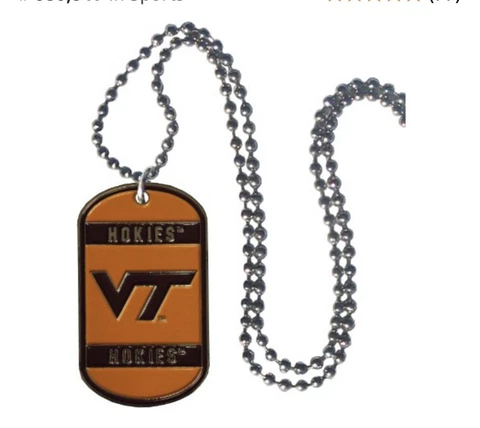 NCAA Virginia Tech Hokies Dog Tag Necklace Cover