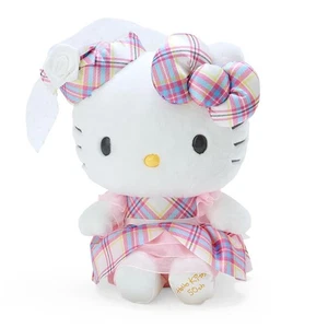 Sanrio (SANRIO) Sanrio Hello Kitty Dress Tartan Design Series Plush Toy L Hello - Picture 1 of 3