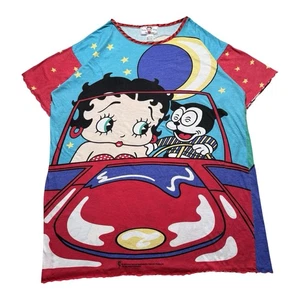 Vintage 90s Betty Boop Intimates AOP You Drive Me Crazy T Night Shirt L XL - Bild 1 von 6