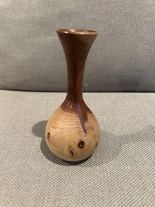 Neil McArthur handgeschnitzte Holz Aprikose Knospe Vase Clyde NZ - Bild 1 von 10