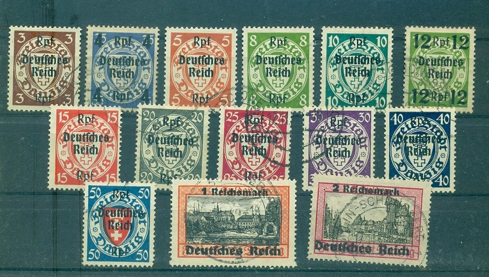 Danzig - Sc# 241-54. 1939 Definitives. Used. $185.00. - Image 1 of 1