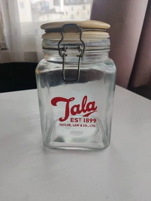 Tala Retro Branded Glass Storage Jar, Cream Enamel Lid, 18cm - Image 1 of 4