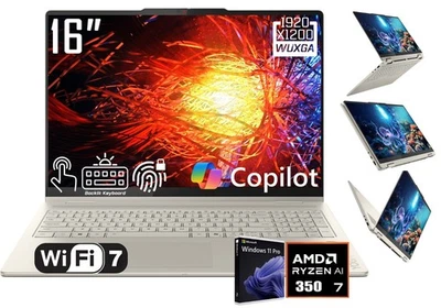 Lenovo Yoga 7 16" 2K 2-in-1 Touch Copilot+PC Laptop AMD Ryzen AI 7 350 2TB SSD - Image 1 of 4