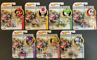 Hot Wheels Mario Kart 2019 Complete Set of 7 w/ Dry Bones Standard Kart - Image 1 of 4