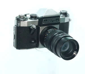 Hanimex Praktica Super TL SLR 35mm Kamera mit Hanimar 135mm 1:3.5 Objektiv NEUWERTIG - Bild 1 von 10
