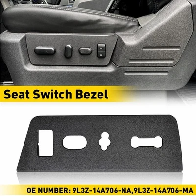 Nuevo bisel interruptor asiento izquierdo conductor negro embellecedor para Ford F150 2009-2014 accesorios Foto 1 de 4
