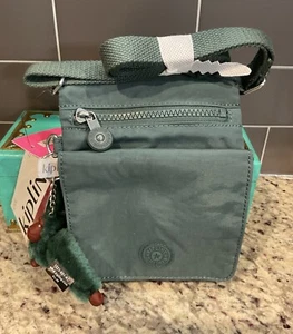 KIPLING New Eldorado Crossbody Bag /Adj Strap-Monkey Lt Aloe K1866 MSRP $59 NWT - Picture 1 of 8
