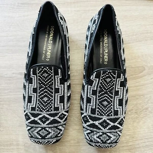 Donald J Pliner Aryn Beaded Aztec Slip On Loafers Sz 6 SB-G - Picture 1 of 5