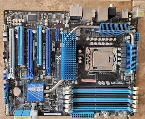 ASUS P6X580 PREMIUM INTEL LGA 1366 ATX MOTHERBOARD - PARTS - NOT WORKING - Photo 1/4