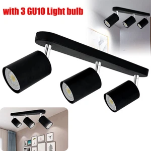 3 Way Ceiling Spotlight Adjustable Kitchen Bar Spot Light LED GU10 Lamp White - Picture 1 of 12