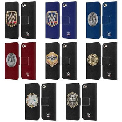 OFFICIAL WWE TITLE BELTS LEATHER BOOK WALLET CASE COVER FOR APPLE iPOD TOUCH MP3 Foto 1 de 4