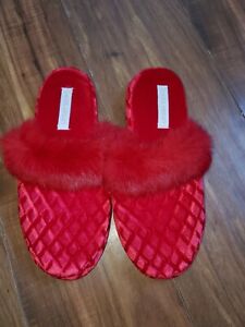 LAURA ASHLEY Womens Flat Slippers Red Size Medium ( 6.5- ) New no tags