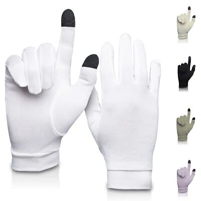 Forros para guantes de seda | Suave y cómodo | Guantes térmicos con pantalla táctil | Natural Foto 1 de 4